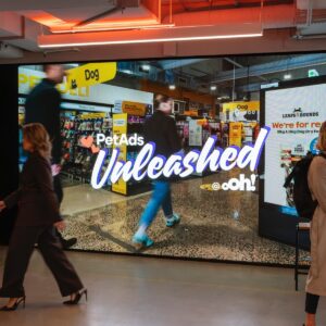 PetAds Unleashed event branding displayed on screen during the Melbourne showcase.